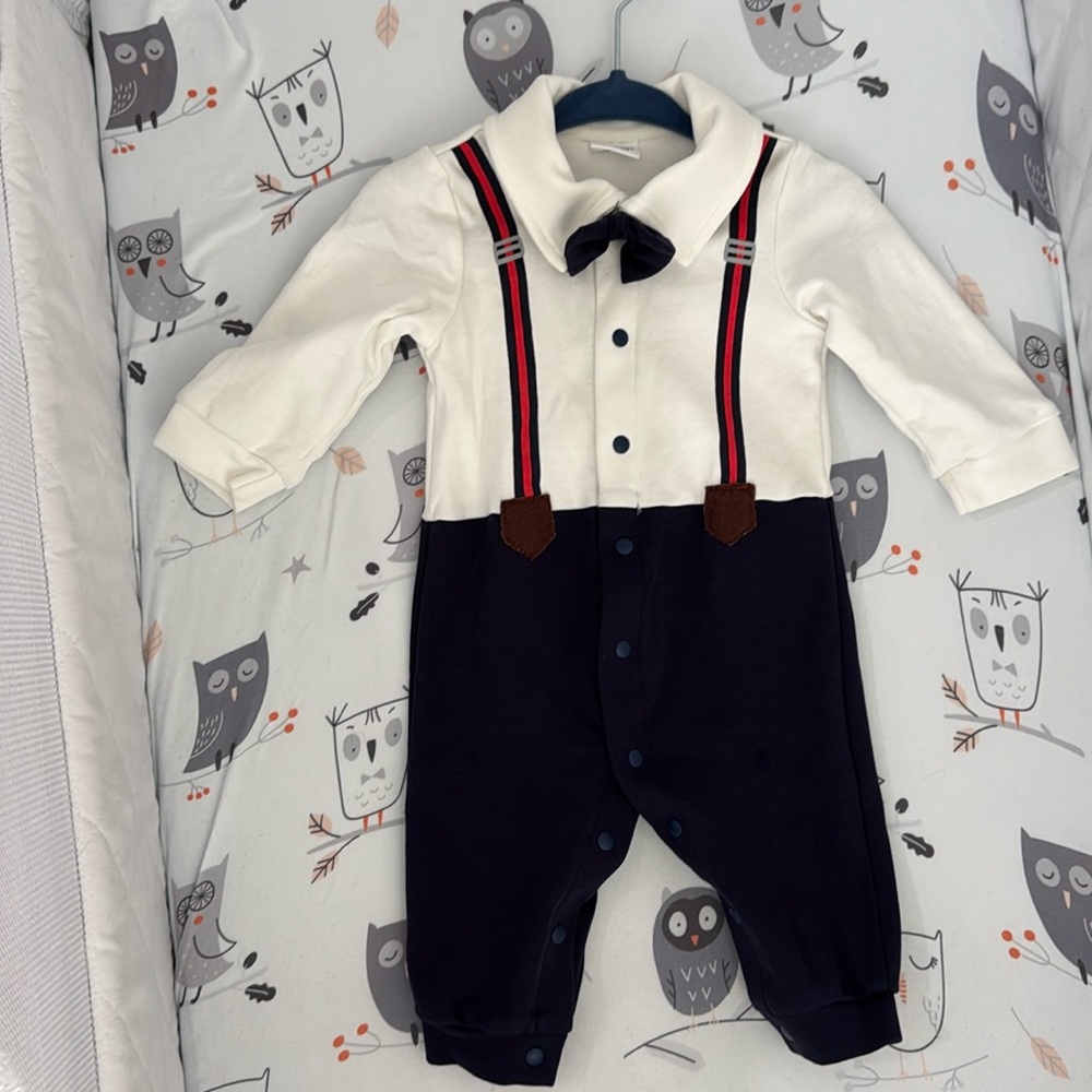 Baby Boy Tuxedo Onesie 0-3 Month